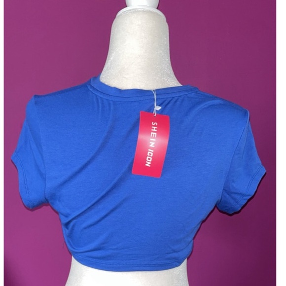 NWT Shein ICON slogan graphic crop top - Picture 6 of 6
